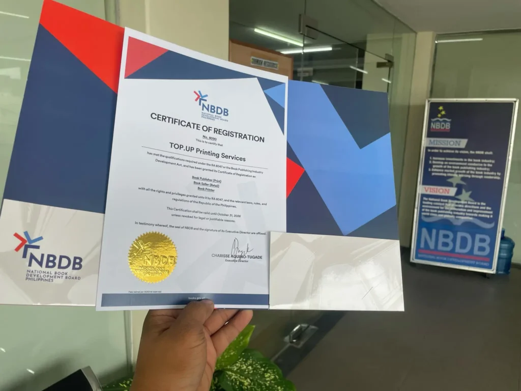 Publishing Certification from NBDB